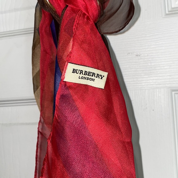 Burberry Authentic Silk Scarf - Picture 4 of 5